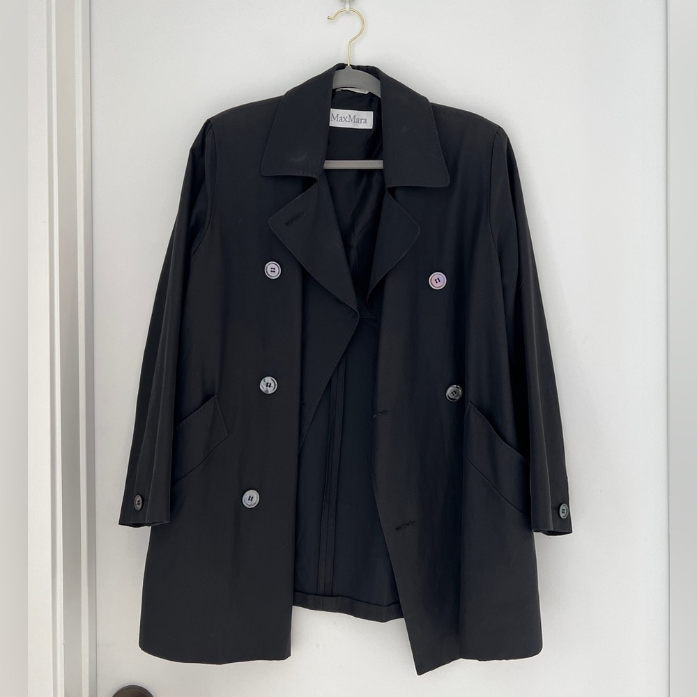 Max Mara trench coat.